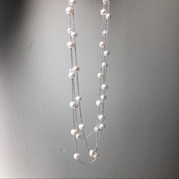 HP Freshwater AAA pearls 925 silver necklace - Picture 4 of 10